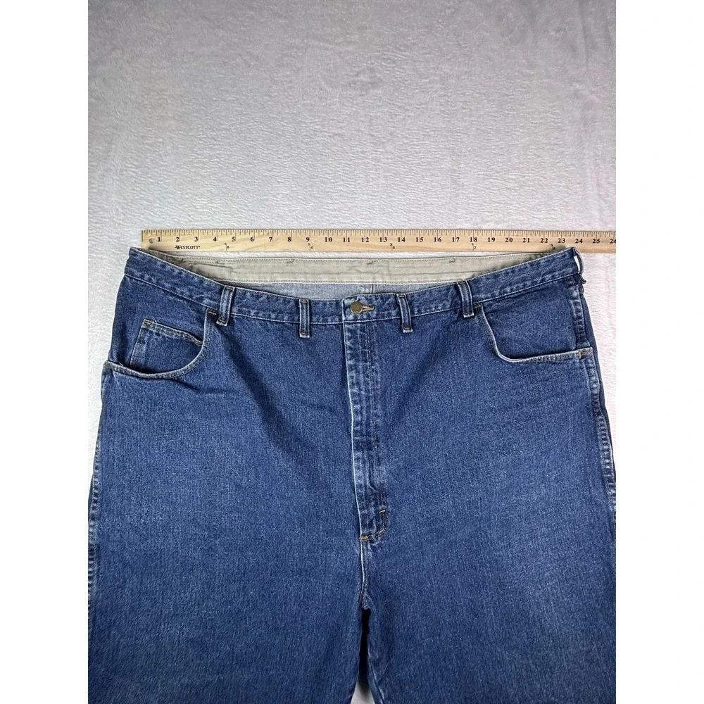 Wrangler Denim Shorts Mens 50 Carpenter Relaxed Dark Wash Blue 36505RS